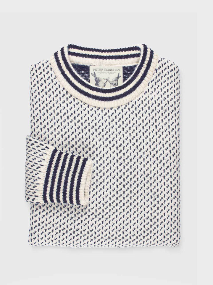 Men's Ecru Norwegian Jumper 100% Pure Wool