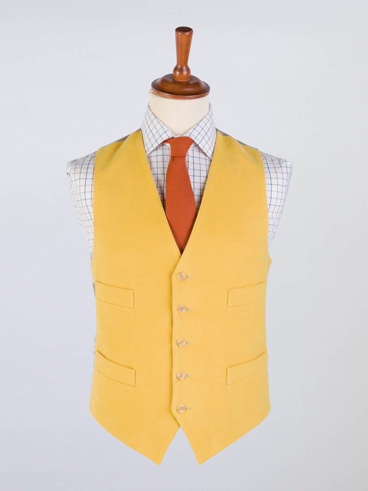 Men's Mustard Yellow Moleskin Waistcoat