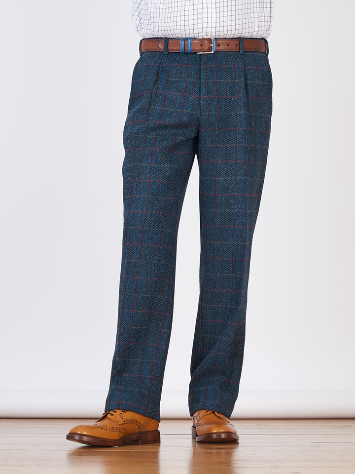 Men's Blue Harris Tweed® Trousers