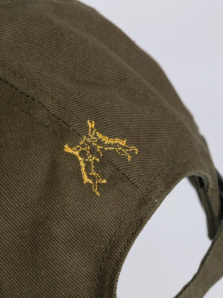 Men's Green Cotton Baseball Cap Embroidery