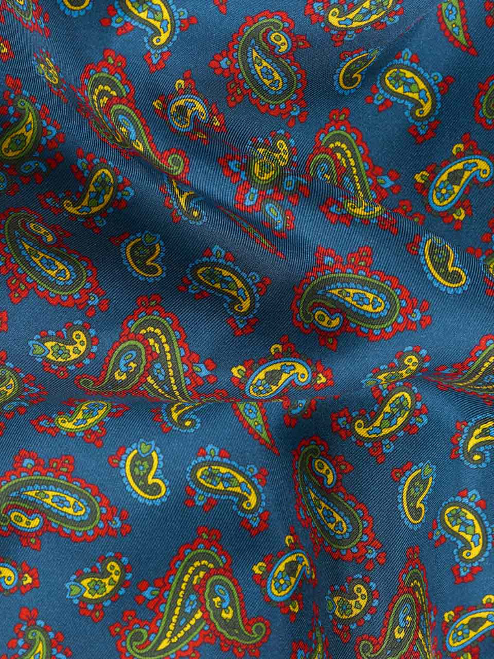 Navy Paisley Silk Cravat Tie