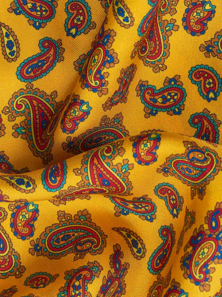 Gold Paisley Silk Cravat