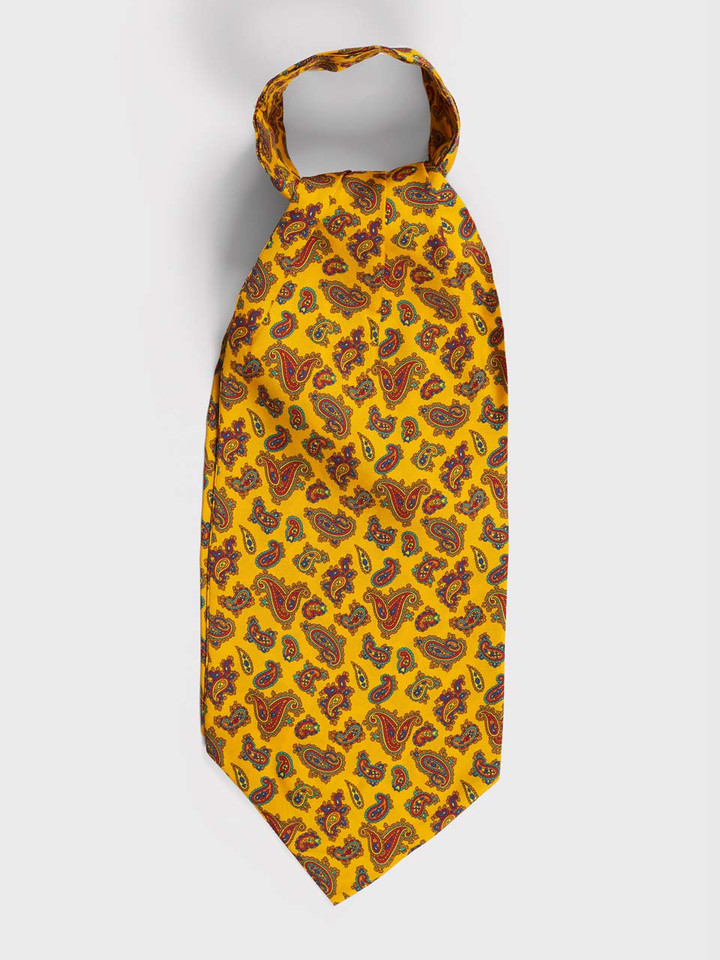 Gold Paisley Silk Cravat