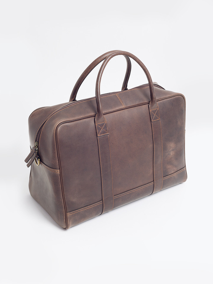 Rear of Harris Tweed® & Leather Holdall