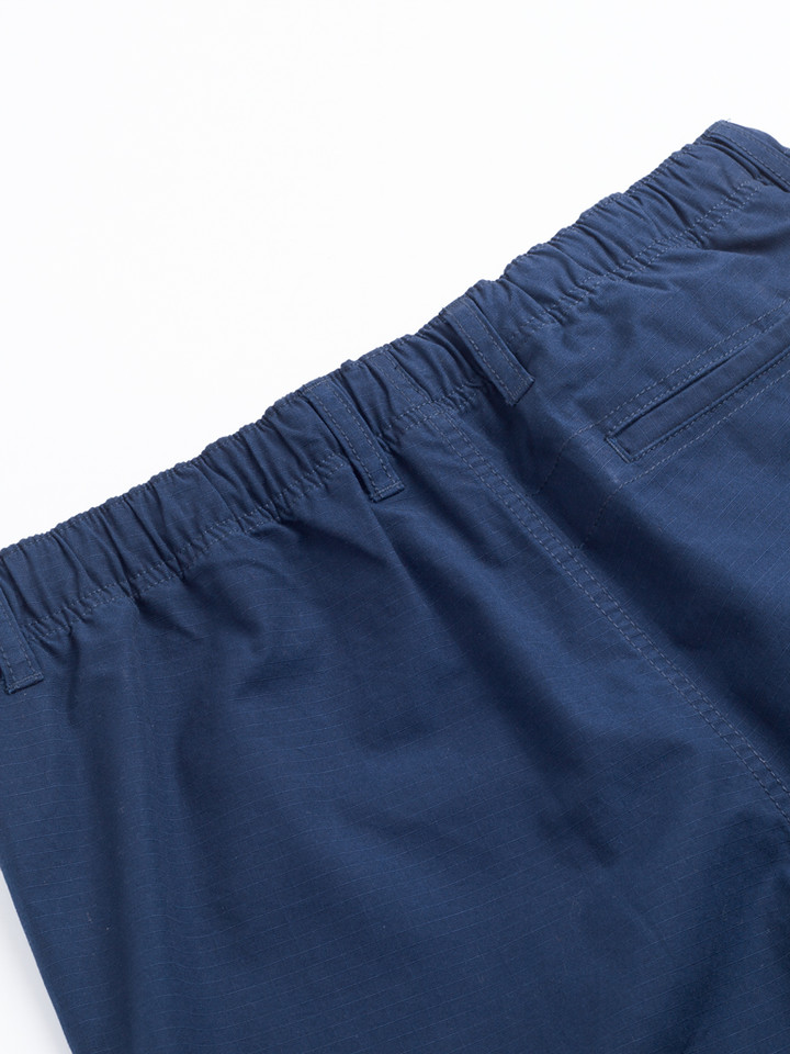 Men's Navy Blue Drawstring Waist Trousers Rear