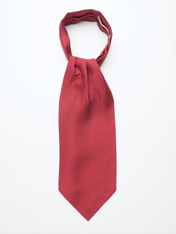 Burgundy Plain Silk Cravat