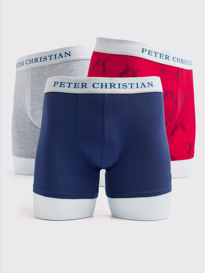 Men's 3 Pack Cotton Stretch Trunks
