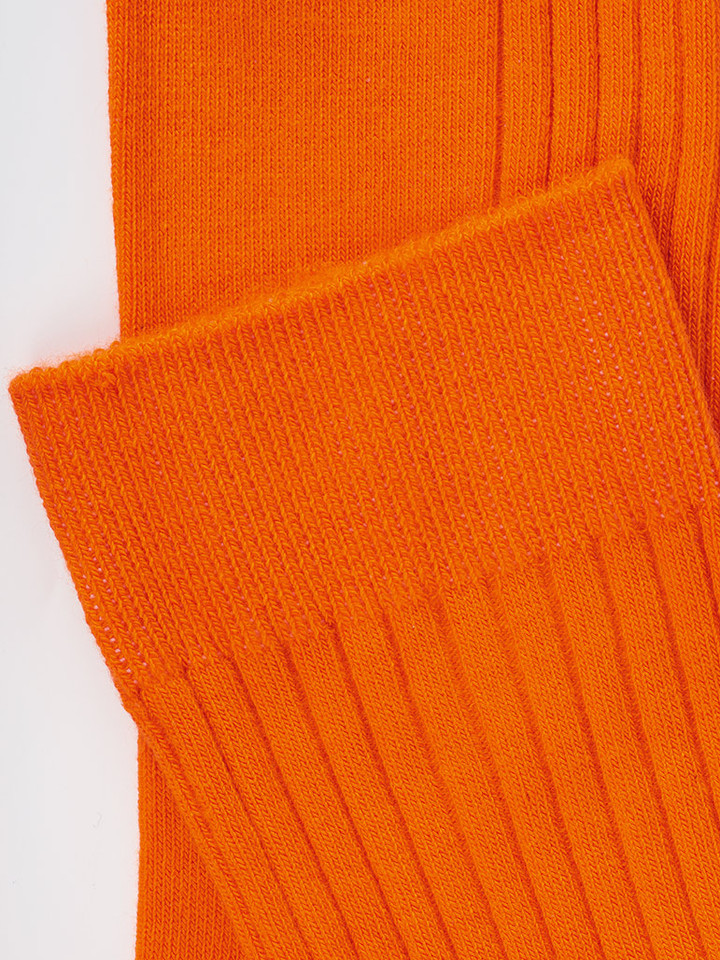 Men's Orange Luxury Bamboo Socks Detail