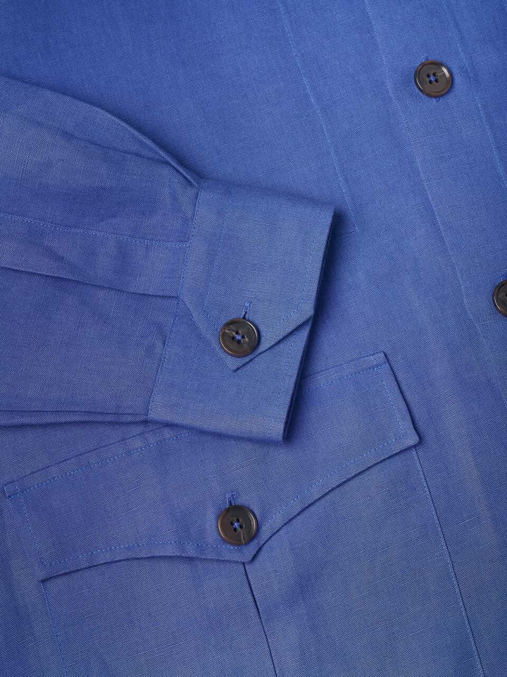 Men's Blue Overshirt Cuff