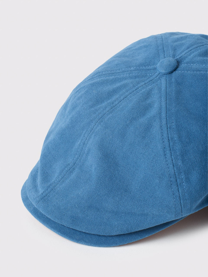 Men's Blue & Orange Canvas Cap Peak