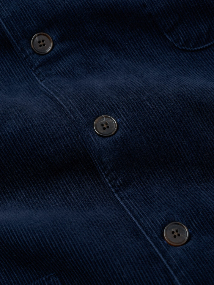 Navy Corduroy Chore Jacket Buttons