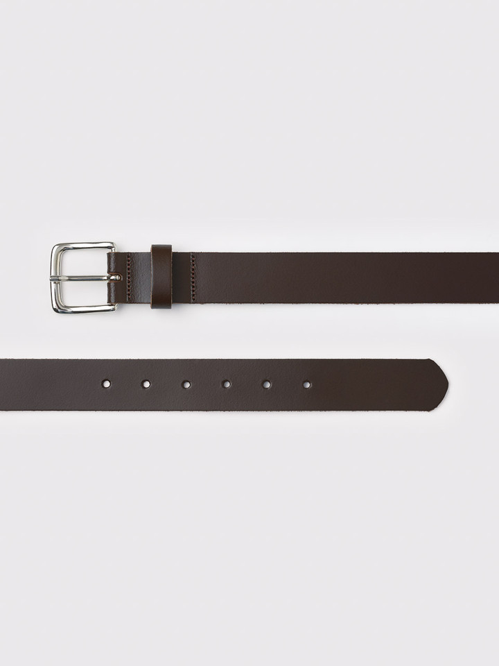 Brown Leather Trouser Belt Buckle