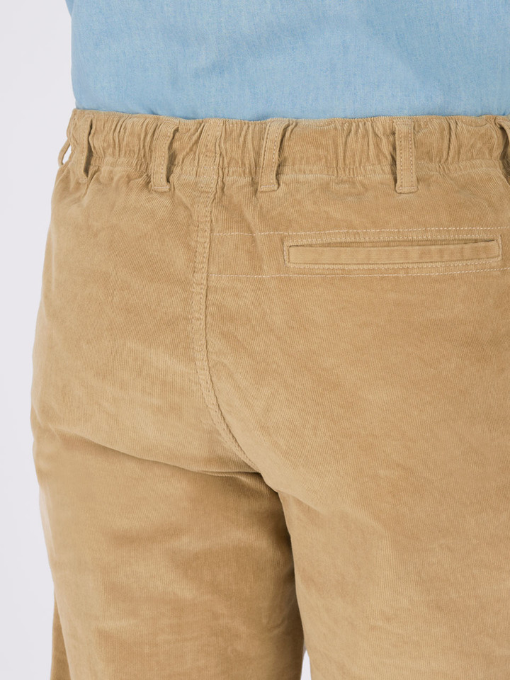 Beige Sand fine Needlecord Corduroy Back Pockets