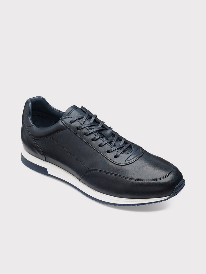 Men's Navy Blue Loake Bannister Trainer Laces