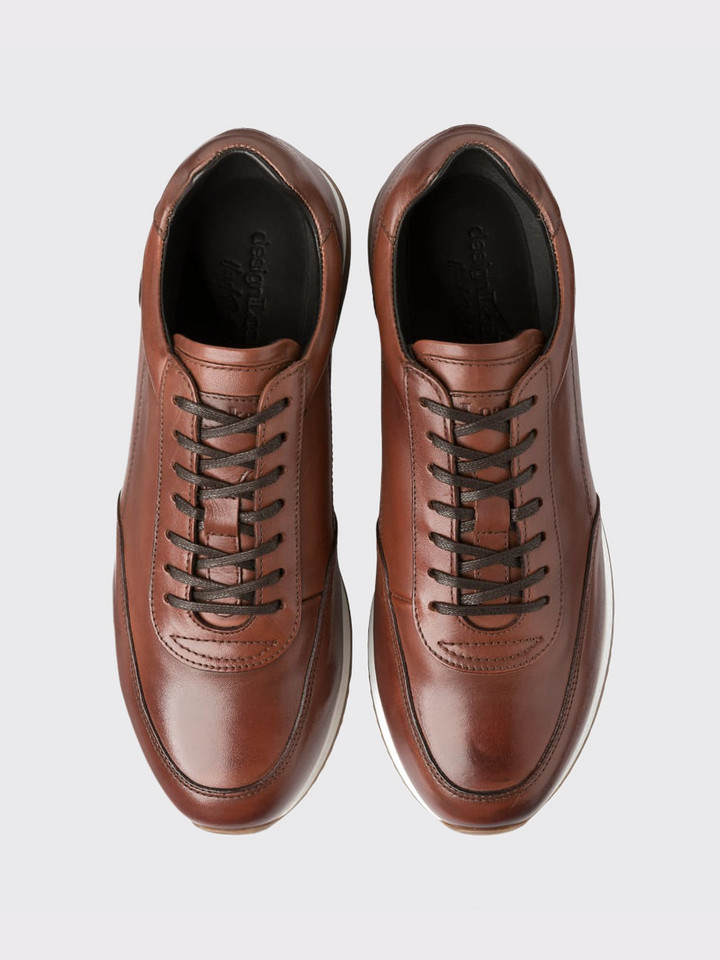 Men's Tan Brown Loake Bannister Trainer Overhead