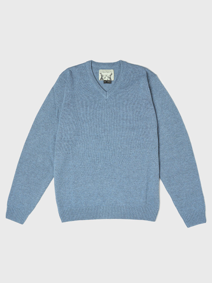 Blue Seawool Sweater Flat