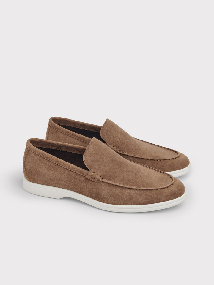 Men's Brown Casual Suede Loafers