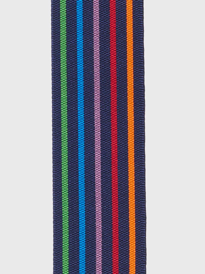 Men's Multicoloured Stripe Braces Close Up