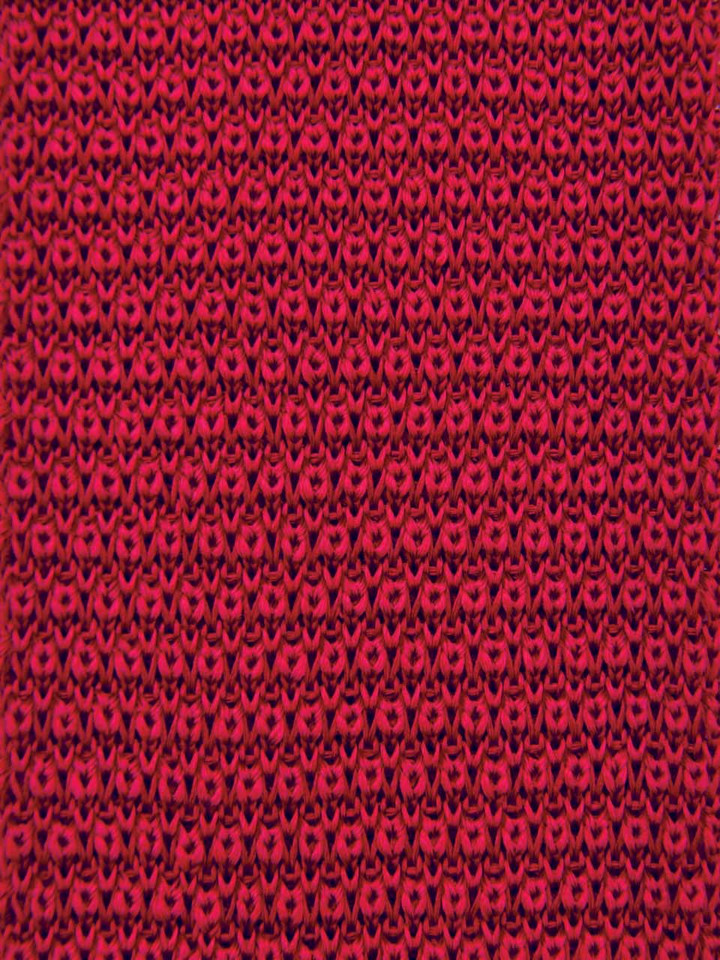 Red Knitted Silk Tie