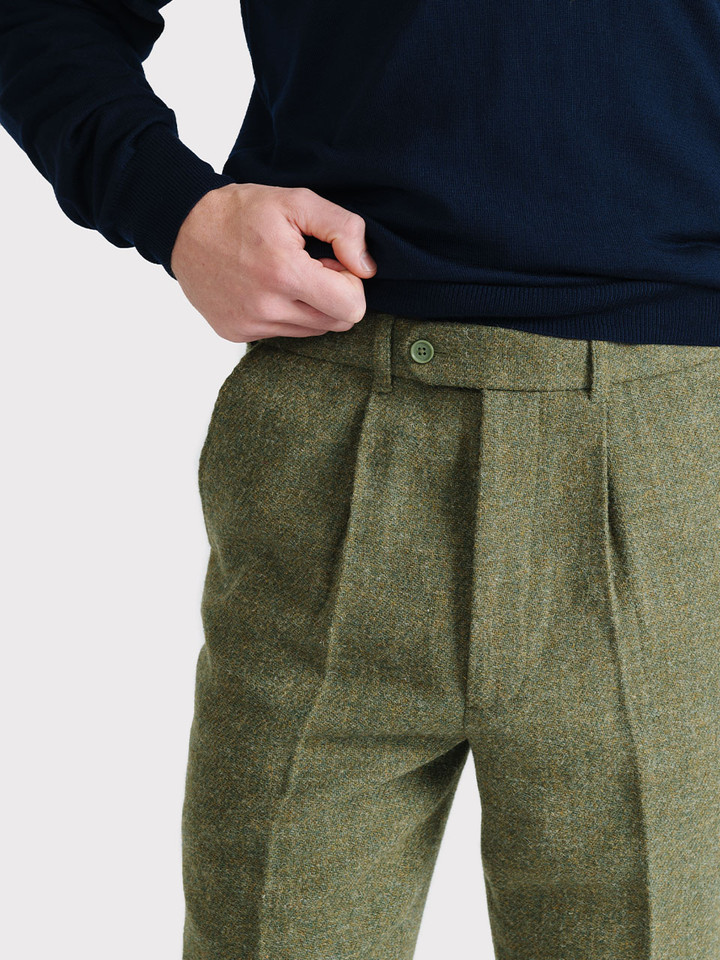 Men's Fern Green Harris Tweed® Trousers French Bearer