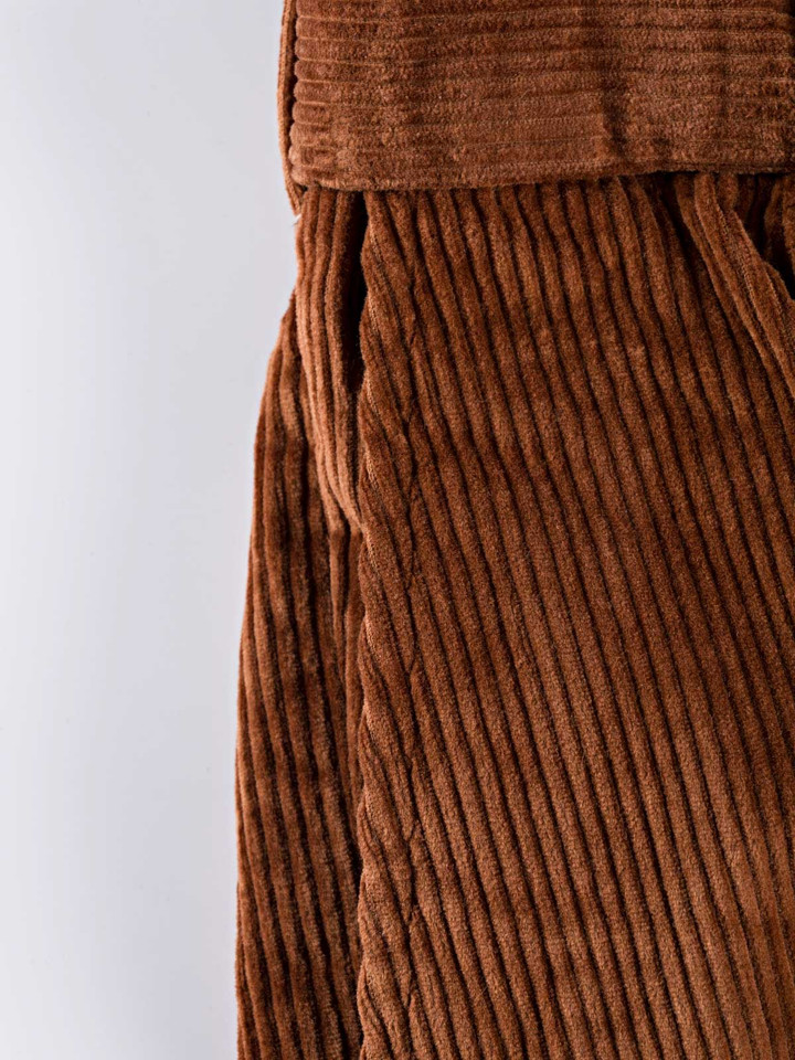 Men's Toffee Brown Corduroy Trousers Pocket