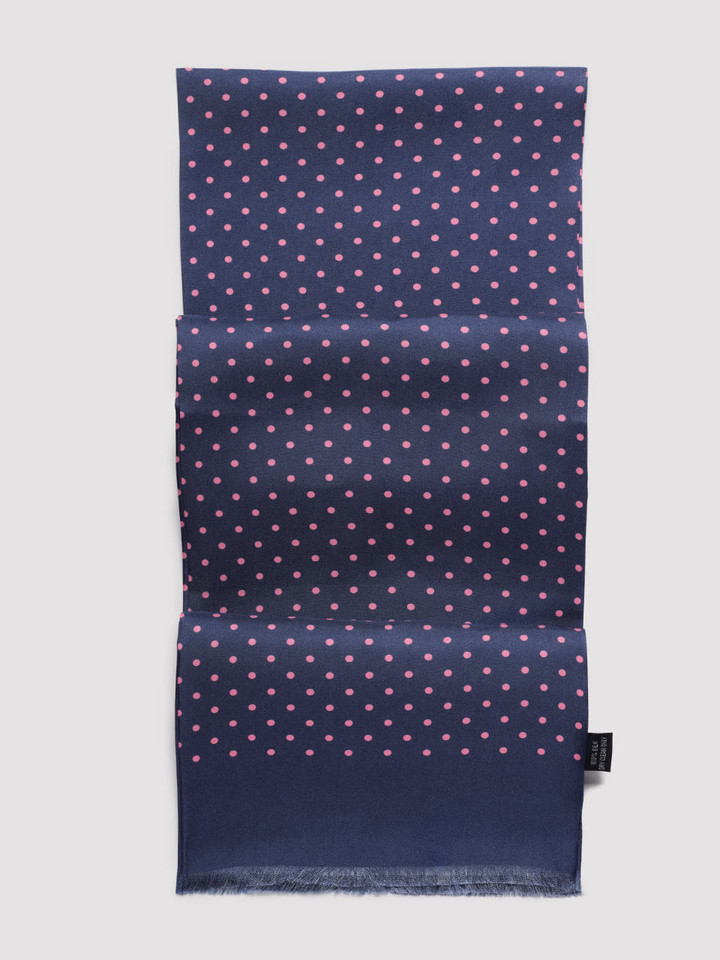 Navy & Pink Birkin Silk Scarf
