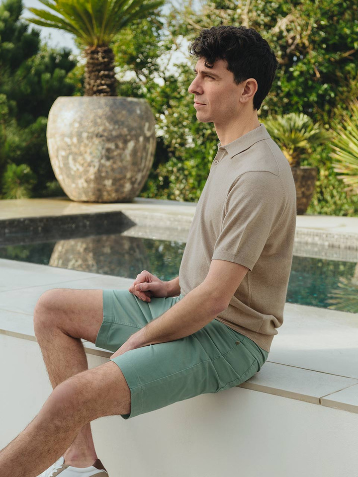 Mens Ocean Jeano Shorts On Model