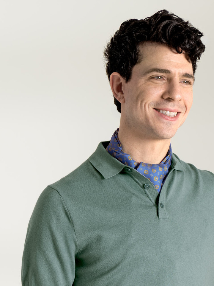 Men's Fine Knit Polo Shirt