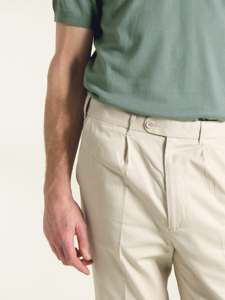 Men's Stone Pleated Chinos