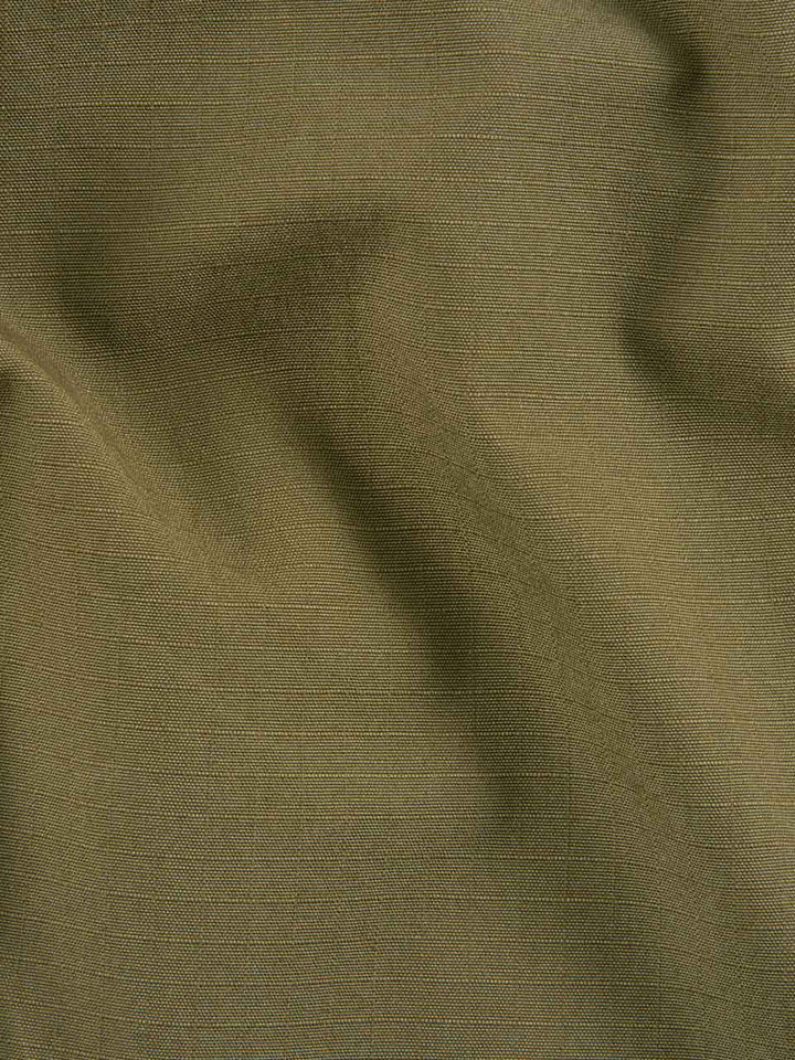 Mens Green Drawstring Cotton Ripstop Shorts Fabric Closeup