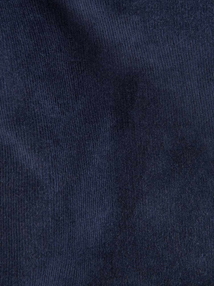 Mens Navy Blue Corduroy Drawstring Shorts Fabric Closeup