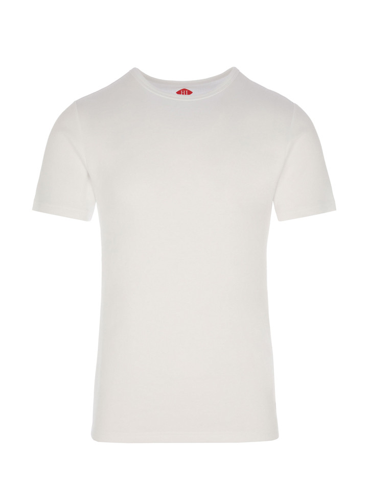 White HJ Hall Cotton Stretch Essential T-Shirt Front