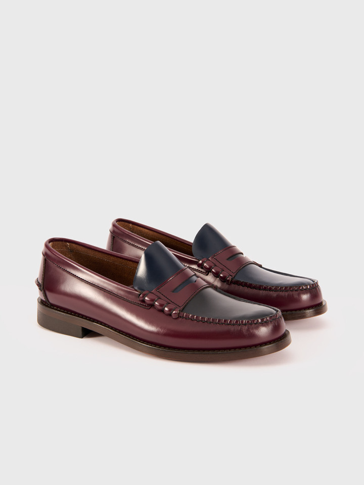 Oxblood Navy Penny Pair