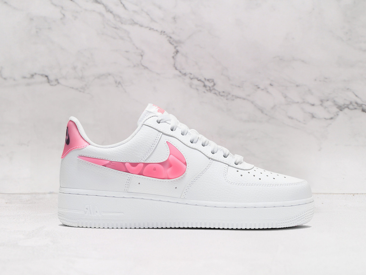 Nike Air Force 1 'Love for All' – White Leather Upper with Translucent Swooshes and 'LOVE' Lettering