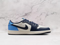 Jordan 1 Low Obsidian medial with UNC blue heel Jordan 1 Low Obsidian medial with UNC blue heel