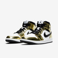 Air jordan 1 Mid Metallic gold Black white