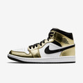 Air jordan 1 Mid Metallic gold Black white