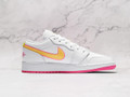 Air Jordan 1 Low 'Edge Glow' – Clean White with Green Accents