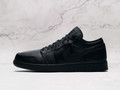 Air Jordan 1 Low Triple Black – Sleek All-Black Leather Sneaker with Classic Design