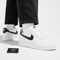 Air force 1 White black Pebbled leather