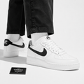 Air force 1 White black Pebbled leather