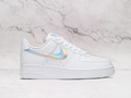 Nike Air Force 1 '07 Essential 'Iridescent Swoosh' – Women's White Leather Sneaker with Iridescent Accents