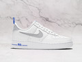 Nike Air Force 1 Low '07 LV8 Cut Out White – White Leather Upper with Cut-Out Swoosh and Racer Blue Accents