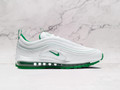 Nike Air Max 97 White Pine Green medial view highlighting its breathable mesh panels, lightweight cushioning, and eye-catching pine green details Nike Air Max 97 White Pine Green medial view highlighting its breathable mesh panels, lightweight cushioning, and eye-catching pine green details
