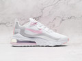 Nike Air Max 270 React 'White Pink Foam' – White Mesh with Grey and Pink Leather Overlays, Nike React Foam Midsole, and Total Orange Branding Nike Air Max 270 React 'White Pink Foam' – White Mesh with Grey and Pink Leather Overlays, Nike React Foam Midsole, and Total Orange Branding