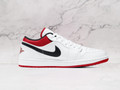 Air Jordan 1 Low 'White University Red' – White Leather with University Red Swoosh and Outsole