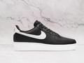 Nike Air Force 1 Low '07 White Black Pebbled Leather – White and Black Leather Upper