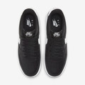 Air force 1 Black white Pebbled leather