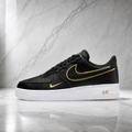 Air force 1 Lv8 Double swoosh Black metalic gold