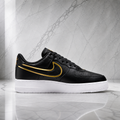 Air force 1 Lv8 Double swoosh Black metalic gold